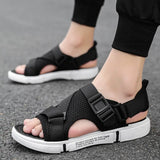 Soft Men Comfortable Non-Slip Men Shoes High Quality Woven Beach Sandals Mens Gladiator Sandals Summer Casual Flat