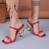 Special Heel Sandals Women 2024 Summer New Fashion High Heel Slippers Women