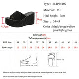 Platform Wedges Women's Slippers Summer 2024 Open Toe High Heeled Sandals Woman Casual Plus Size Outdoor Beach Shoes