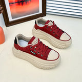 Breakj Shoes Female Spring 2024 New Korean Version Of Joker Student Platform Shoes Female Casual Shoes Breathable Women's Shoes