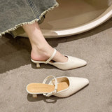Breakj Spring And Summer New Bag Head Half Slippers Women's Fashion Side Shallow And A Word With Cold