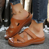 New Summer Women Retro Beach Slippers Fashion Light Open Toe Casual Comfort Wedge Walking Platform Outdoor Female