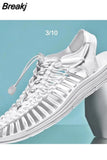 Sandals Men Size 35-47 High Quality Handmade Mens Shoes Summer Soft Non-slip Gladiator Sandals Hiking Beach Platform