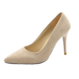 Solid Color Office High Heels Pumps Women Shoes New Spring Autumn Shoes Fashion Pointed Shallow Casual Ladies