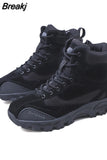 Military Boots Men Genuine Leather US Army Hunting Trekking Camping Mountaineering Winter Work Shoes Zapatos