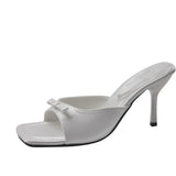 Breakj Temperament Black Bow High Heels Women 2025 Summer New Catchy And Muller Women Cold