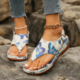 Breakj Word Sandals Women 2025 New National Style Embroidery Flowers After Stumbling Slopes And Sandals