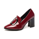 Breakj Version Of Autumn And Winter Fashion High Thick Heel Shoes With Small Black Shoes With Heel
