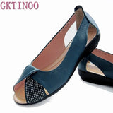 Summer Women Shoes Woman Genuine Leather Platform Sandals Open Toe Mother Wedges Casual Sandals Women
