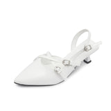 Breakj Fashion Beautiful High Heels New Solid Color Cross-Lace Fine Heel Shoes Korean Version Of The Empty Sandals Women's