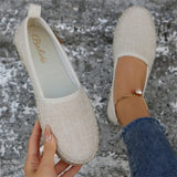 Breakj Shoes Women 2025 Autumn New Round Head Cover Comfortable Flat Bottom Large-Size Pedal Bean