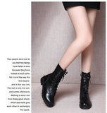 2022 Fashion New Arrival Combat Military Boots Women's Motorcycle Gothic Punk Combat Boots Lace-up Female Shoes Size