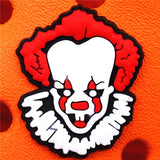 Shoe Buckle Charms PVC Scary Clown Skeleton Chainsaw Luminous Shoes Decorations fit Christmas Cosplay Party Kids