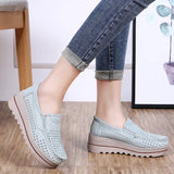 Breakj And Summer New Women's Shoes Korean Version Of Thick-Sed Loose Cake Shoes Leather Casual Shoes Large-Size Heel Bean