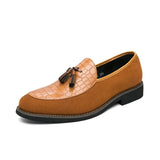 Formal Loafers Men's Moccasin Business Fashion Elegant Comfortable Wedding Office Shoes Tassel Casual