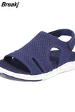 Summer Women Flats Crystal Stretch Orthopedic Sandals Open Toe Beach Shoes Footwear Casual Ladies Sandalias