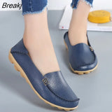 Sale Women Round Head Shoes Solid Color Sewing Women Summer Comfy Flat Sneakers Leisure Walking Femininas Footwear Plus