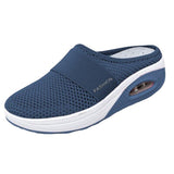 Women Walking Shoes Air Cushion Slip-On Orthopedic Diabetic Ladies Platform Mules Mesh Lightweight Slipper Wedge Female