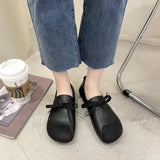 Vintage Literary Marichen 2024 Spring Doudou Shoes for Women Non-slip All Flat Flat Casual Small White