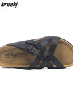 2023 Summer Cross Cork Slipper New Fashion Women Casual Beach Slip on Outside Non-slip Slides