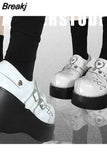 High Heels Y2k Shoes 2023 Summer Hot Star Graffiti Women Shoes On Platform Punk Gothic Lolita Mary Jean Platform