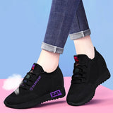 Women's Shoes 2023 Internal Increase Casual Shoes Women Fly Weave Breathable Shoes Ladies Platform Comfort Shoes Zapatos