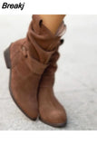 Women Ankle Boots Winter 2023 New Fashion Low Heels Round Plus Size 43 Casual Shoes Faux Suede Female Low Boots Chelsea