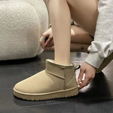 New Snow Women Boots Thickening Plus Velvet Winter Fashion Warm Short Boots Cotton Shoes Women'S Snow Boots Winter