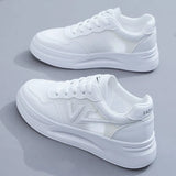 shoes sneakers women shoes solid color ladies flat shoes 2023 mesh women's sports comfortable breathable white