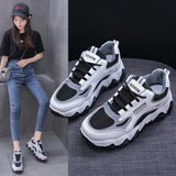 Version Of Web Celebrity Fashion Dad Shoes Female 2024 Spring And Summer Leisure Sports Shoes Female Thick Platform Retro Student Running