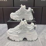Chunky Sneakers Women Platform Shoes Fashion Breathable Height Increased Thick Bottom Ladies Trainers Basket