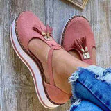 New Women Sandals Summer Casual Flat Platform Heel Fridge Buckle Strap Female Sandals Platform Women Shoes for Women