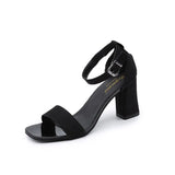 2020 Women Summer Ankle-Wrap Shoes 5CM Gladiator Sandals Women Square heel Sandals Party Wedding Shoes 7CM Ladies