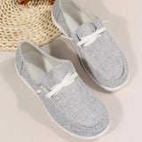 Autumn Women Canvas Shoes Solid Leopard Breathable Lace-Up Sneakers Slip On Loafers Lazy Casual Round Toe Vulcanized