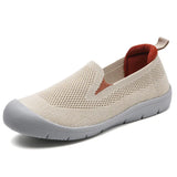 Breakj Walking Shoes Women's New Summer Summer New Flat Single Shoes Casual One-Legged Net Surface Breathable Soft Soles Of Mom