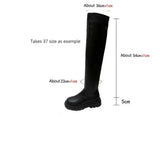 Breakj Over Knee Boots Women Thin High Cylinder Elastic Boots Knight Boots Korean Version Of The Slope And Long Boots Wish