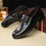 Brand Men Leather Formal Business Shoes Male Office Work Flat Shoes Oxford Breathable Party Wedding Anniversary