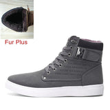 2021 Hot Men Shoes Fashion Warm Fur Winter Men Boots Autumn Leather Footwear For Man New High Top Canvas Casual Shoes