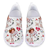 Doctor Print Women Sneakers Cosplay Shoes Slip On Light Mesh Shoes Slip-On Breathable Flats Zapatos planos