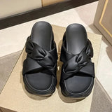 House Slippers Platform Slides Slipers Women Heeled Mules Black Sandals Fashion Lady 2024 High Summer Beige Luxury