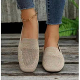 Breakj 2023 Summer New Large Size Round Head Flat Single Shoes Women's Shallow Mouth Sports Wind Casual