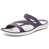 Plus Thicken Sandals Slip on Woman Croc Anti-Skid Hole Jelly Shoes Flat Garden Beach Plus Size Sandalias De Verano Para