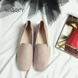 Flat-bottom Square Toe women shoes 2019 new Spring Autumn shoes woman Concise College British wind lazy ladies