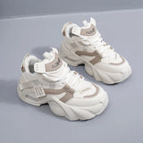 Breakj Korean Platform Dad Shoes Female Spring 2025 New Street Shot Student Running Casual Sneakers