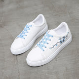 White Shoes Female 2023 Autumn New Flat Board Shoes Web Celebrity Casual Anti-Slip Students Embroidered Sports Single