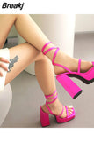 Platform High Heels Women Sandals 2023 Brand New Spring Summer Fashion Office Lady Women Shoes Sandals Walking