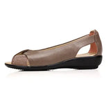 Summer Women Shoes Woman Genuine Leather Platform Sandals Open Toe Mother Wedges Casual Sandals Women