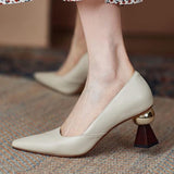 Breakj Moonlight French Temperament High Heels Autumn New Niche Design High-End Single-Shoe Shaped Heel Pointed Women's