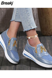 Women Casual Sneakers Side Zip Platform Pu Leather Fashion Comfort Outdoor Female Sports Shoes M Breathable Vulcanized