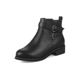 Breakj And Winter Martin Boots Round Head Short Tube Women's Low Heel Square Heel Super Size Size 32-48 Women's Boots